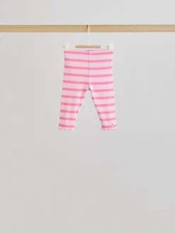 Roze/crème bloem - Baby set van top met Lange mouwen en Leggings 8 Pieces (0mnd -2jr)
