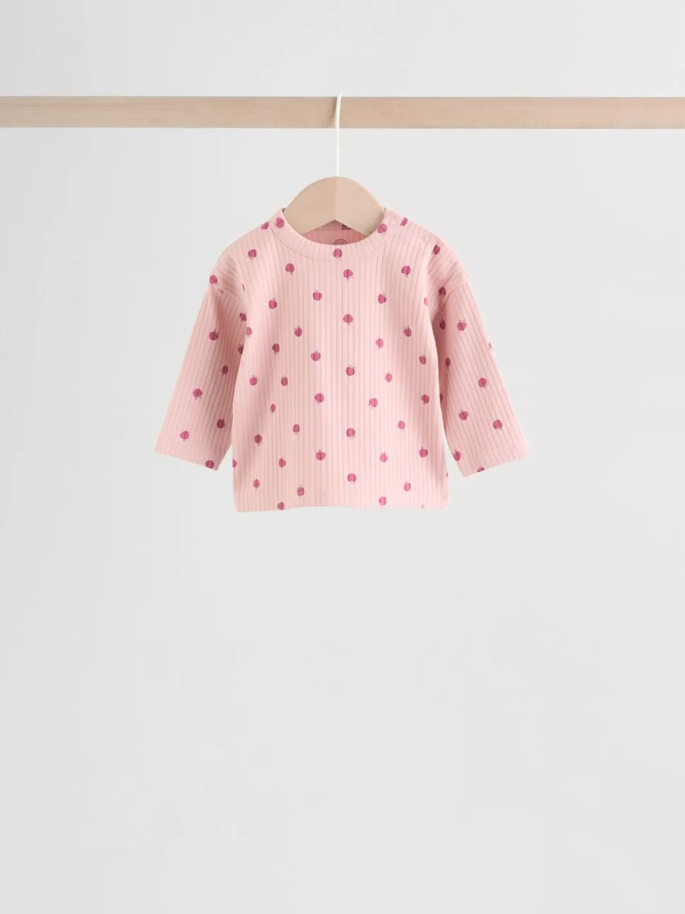Roze/crème/bruine print - 6 -delige set van top met lange mouwen en leggings (0mnd -3jr)