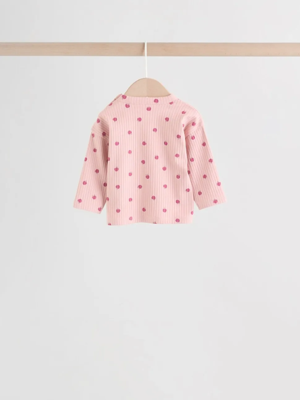 Roze/crème/bruine print - 6 -delige set van top met lange mouwen en leggings (0mnd -3jr)