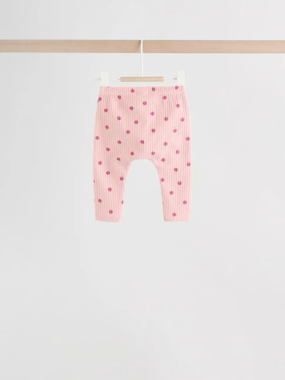 Roze/crème/bruine print - 6 -delige set van top met lange mouwen en leggings (0mnd -3jr)
