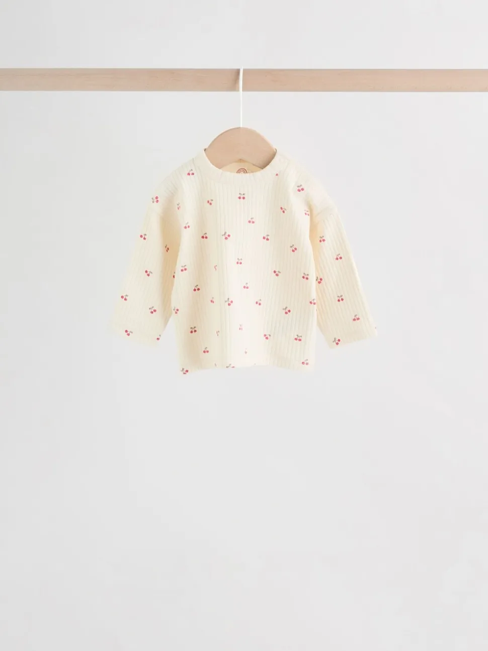 Roze/crème/bruine print - 6 -delige set van top met lange mouwen en leggings (0mnd -3jr)