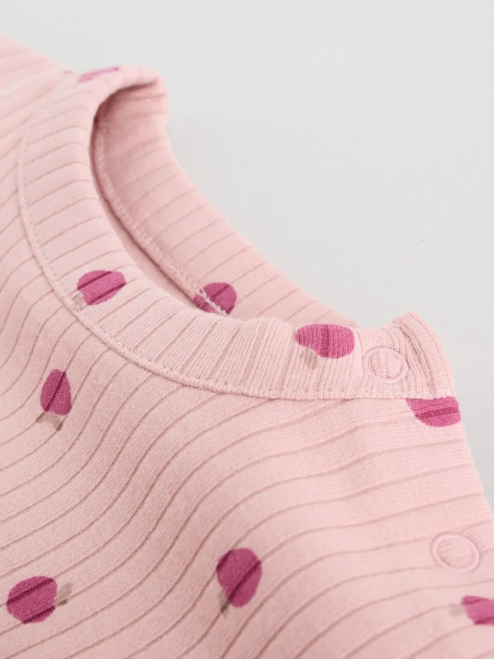 Roze/crème/bruine print - 6 -delige set van top met lange mouwen en leggings (0mnd -3jr)