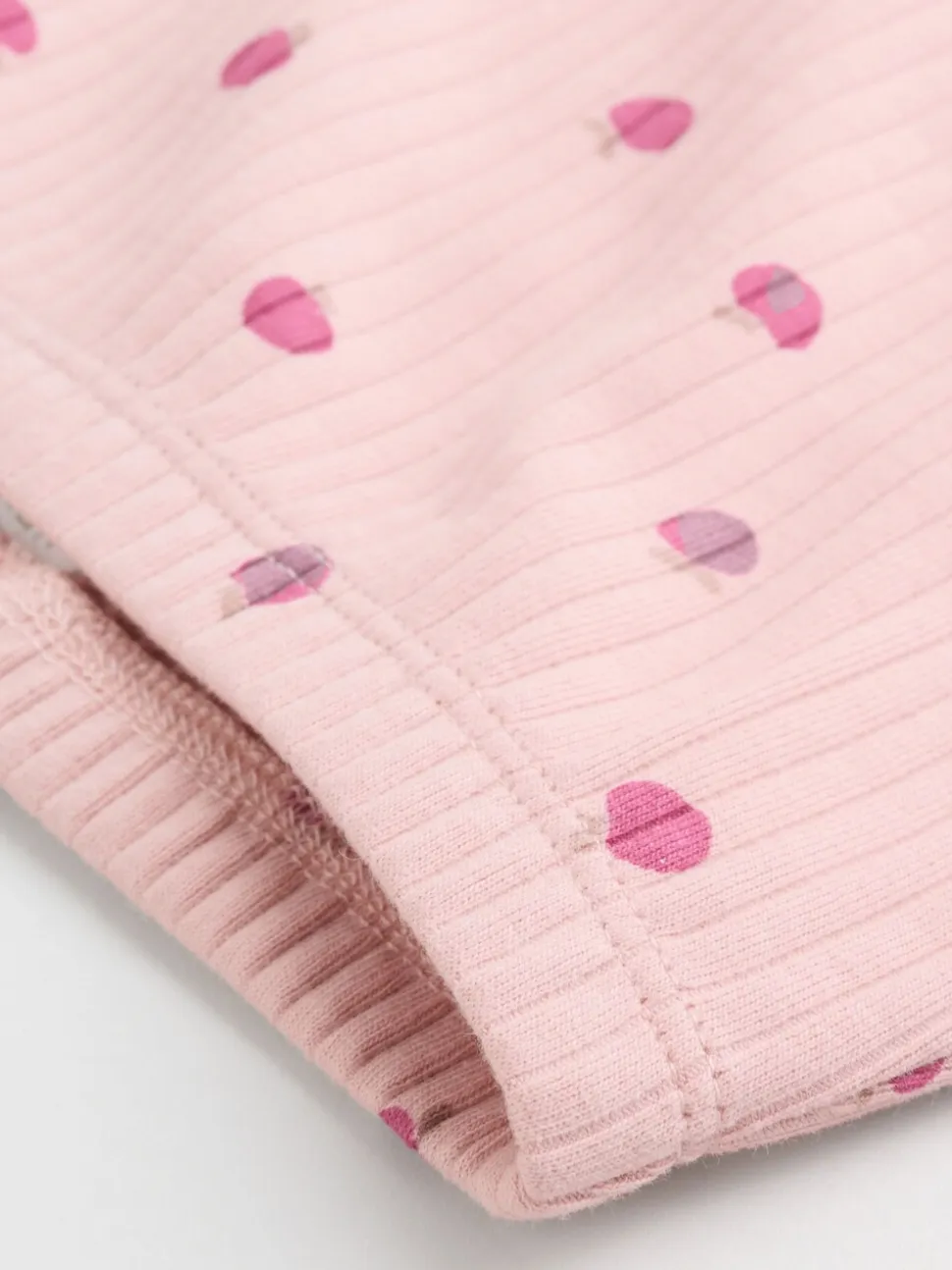 Roze/crème/bruine print - 6 -delige set van top met lange mouwen en leggings (0mnd -3jr)