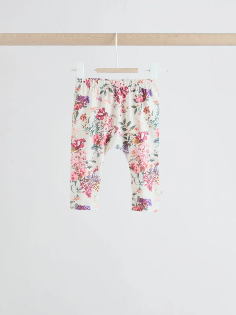 Roze/crèmekleurig met bloemenprint - Baby Strik Sweater en Leggings Set 2 Pieces (0mnd-2jr)
