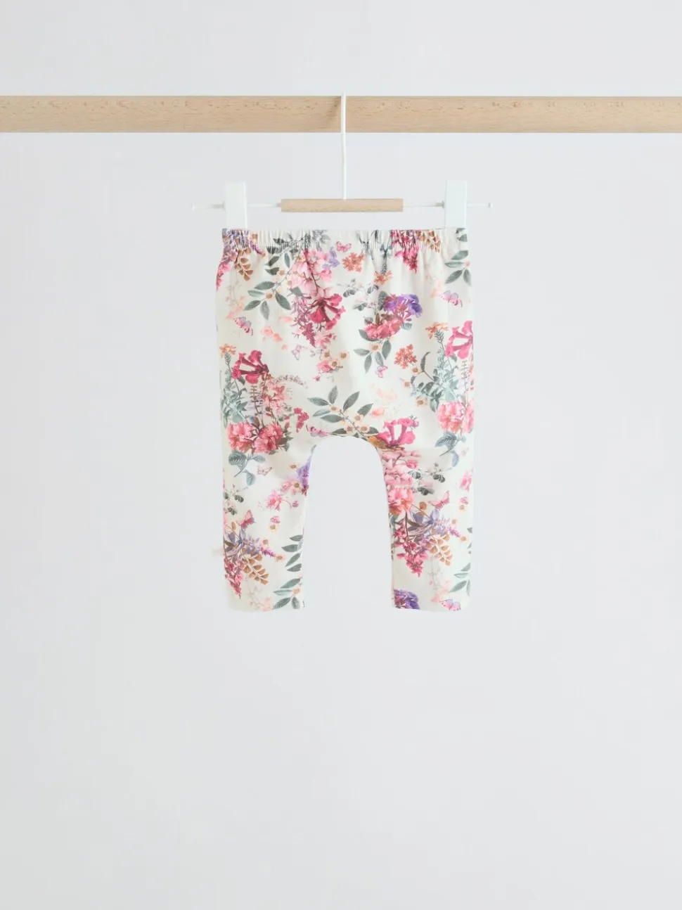 Roze/crèmekleurig met bloemenprint - Baby Strik Sweater en Leggings Set 2 Pieces (0mnd-2jr)