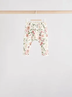 Roze/crème/konijnfiguur - 6 -delige set van top met lange mouwen en leggings (0mnd -3jr)