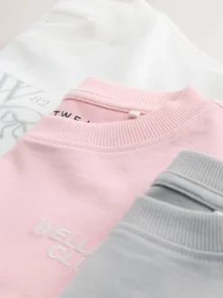 Roze/ecru/grijs - Wide Leg Pyjamas 3 Pack (3-16yrs)
