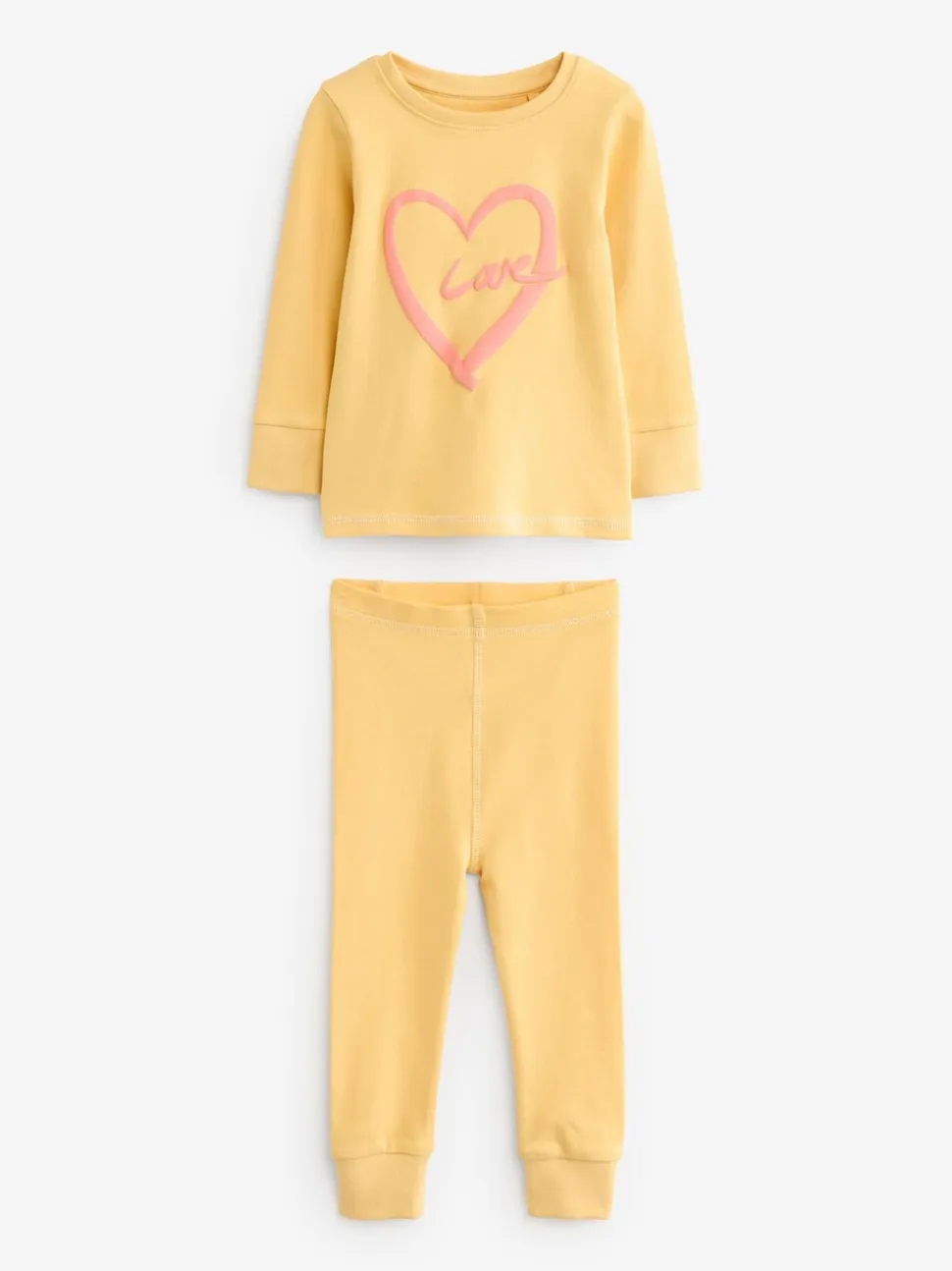 Roze/geel met slogan - Verpakking van 3 knusse pyjama's met print (9 mnd - 12 jr)