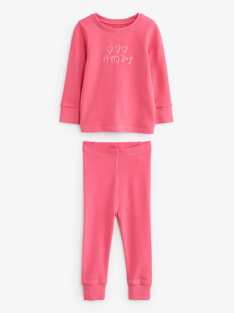 Roze/geel met slogan - Verpakking van 3 knusse pyjama's met print (9 mnd - 12 jr)