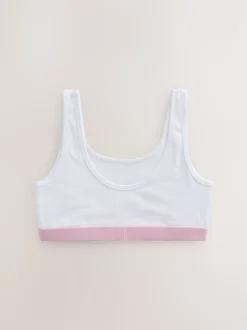 Roze/grijs - Set van 3 crop tops met diepe ronde hals (5 - 16 jr)