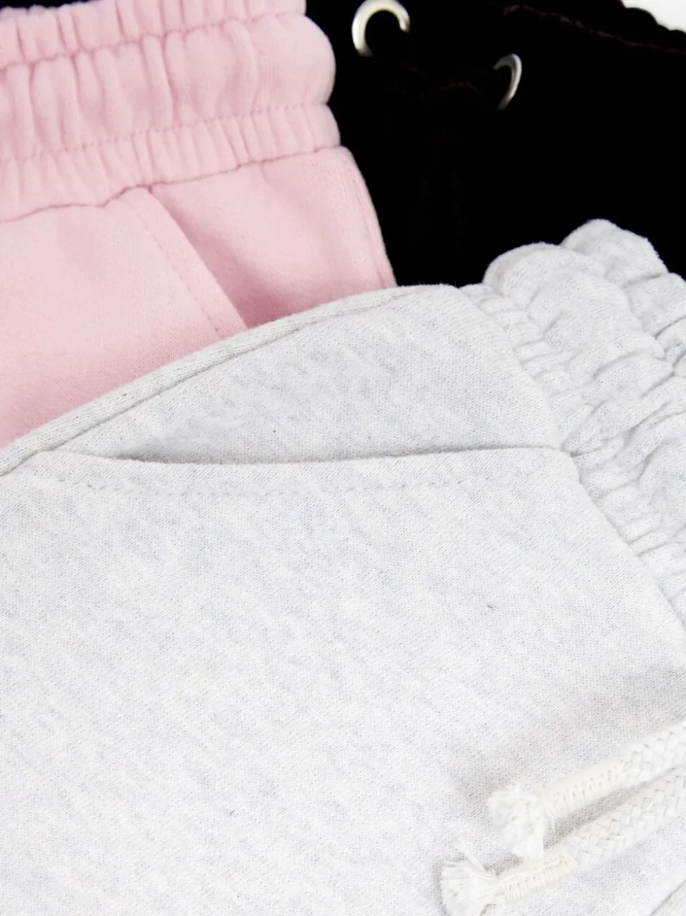 Roze/grijs/zwart - Verpakking van 3 zachte jersey joggingbroeken met normale pasvorm (3-16jr)