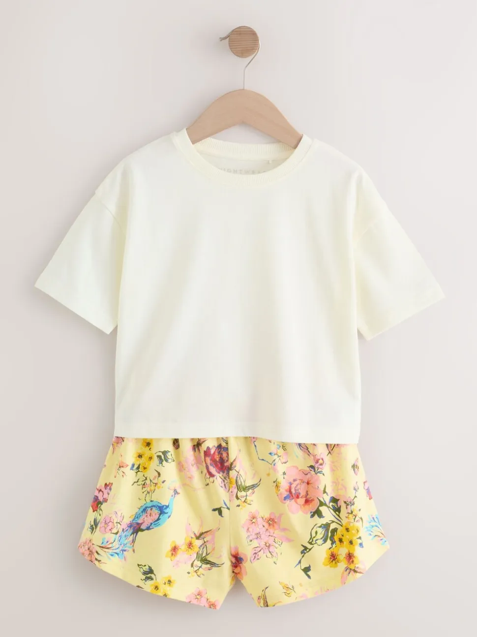 Roze/groen met bloemenprint - Set van 3 pyjama's met short (3-16 jr)
