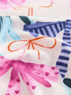 Roze/Groene strikprint - Pyjama met knoopsluiting (3-16jr)