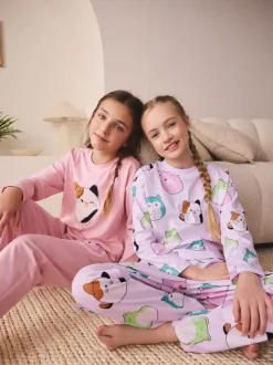 Roze/lila - Squishmallow pyjama's 2 stuks (5-14jaar)