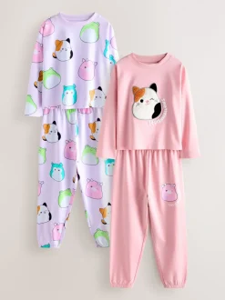Roze/lila - Squishmallow pyjama's 2 stuks (5-14jaar)