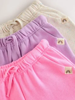 Roze/lila/beigebruin - Verpakking van 3 joggingbroeken (3mnd-7jr)