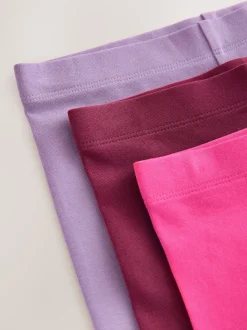 Roze/lila/bessenkleur - Verpakking van 3 leggings (3-16 jr)