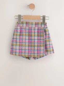Roze/mink - Set van geruite rok en panty (3mnd -7jr)