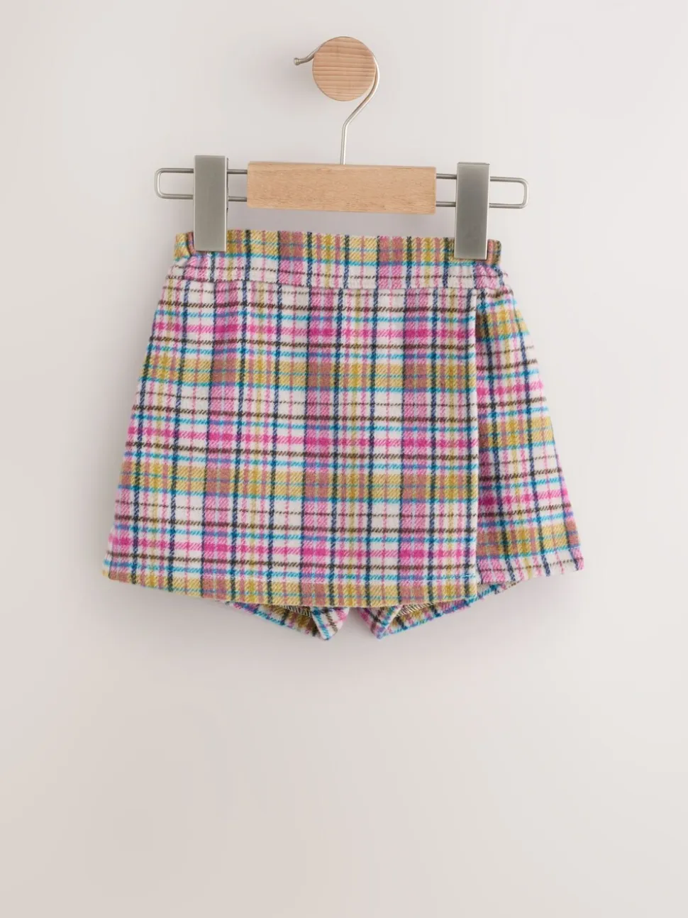 Roze/mink - Set van geruite rok en panty (3mnd -7jr)