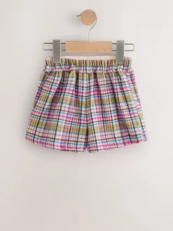 Roze/mink - Set van geruite rok en panty (3mnd -7jr)