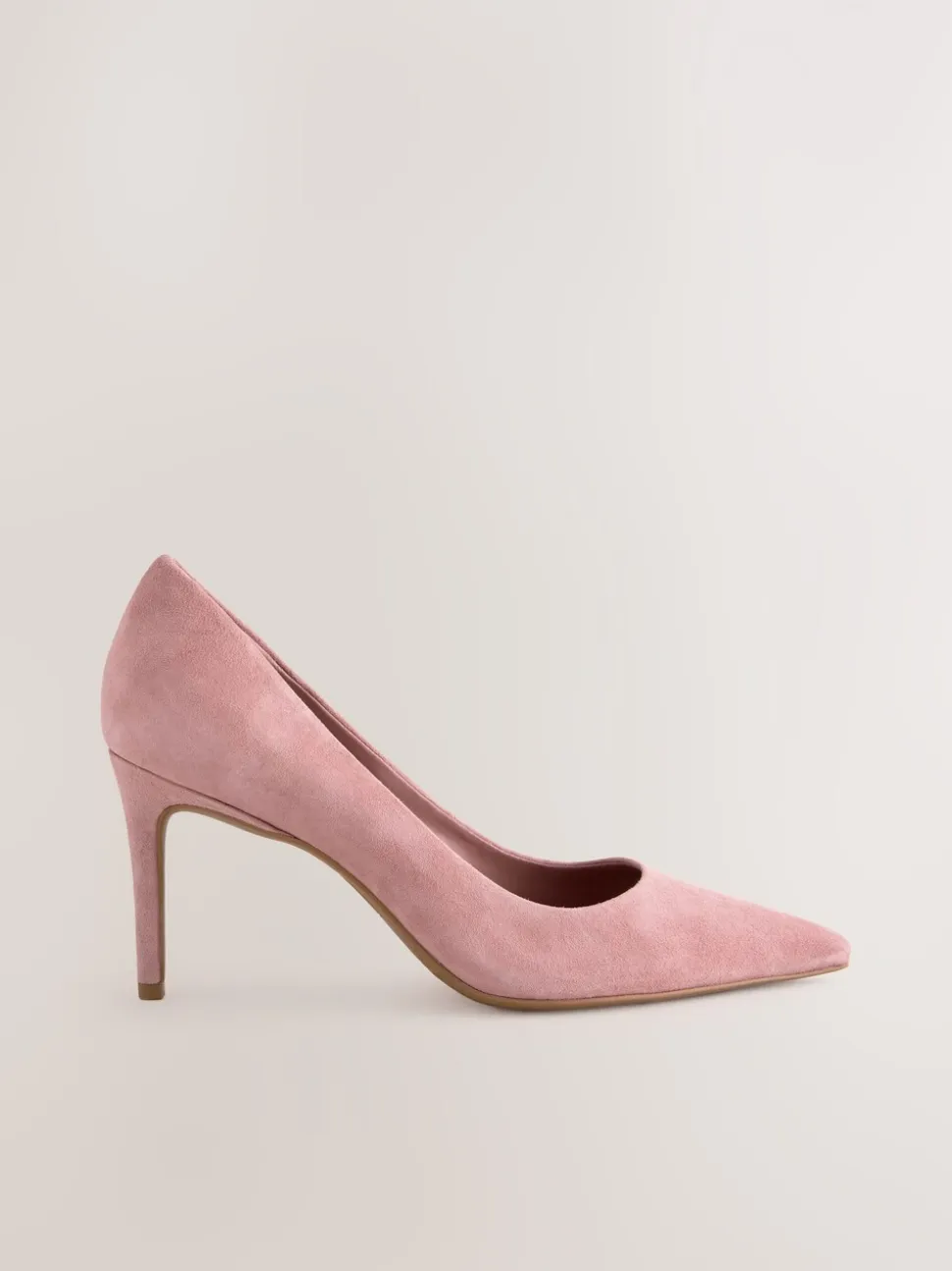 Rozenroze suède - Leren mid-court pumps