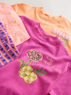 Roze/oranje - Top & Cycle Shorts Set 2 Pack (3mths-7yrs)