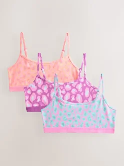 Roze/paars - Set van 3 crop tops (5-16 jr)