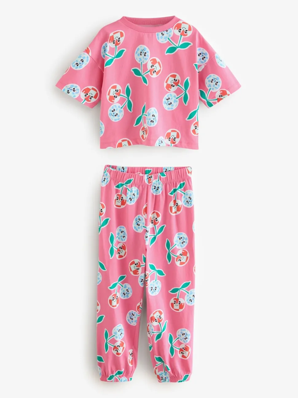 Roze/paars - Verpakking van 3 pyjama's met joggingbroek (3 - 16 jr)
