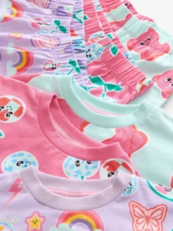 Roze/paars - Verpakking van 3 pyjama's met joggingbroek (3 - 16 jr)