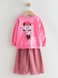Roze/rood - Disney Minnie Mouse Long Sleeve Top and Trousers Set (3mths-7yrs)