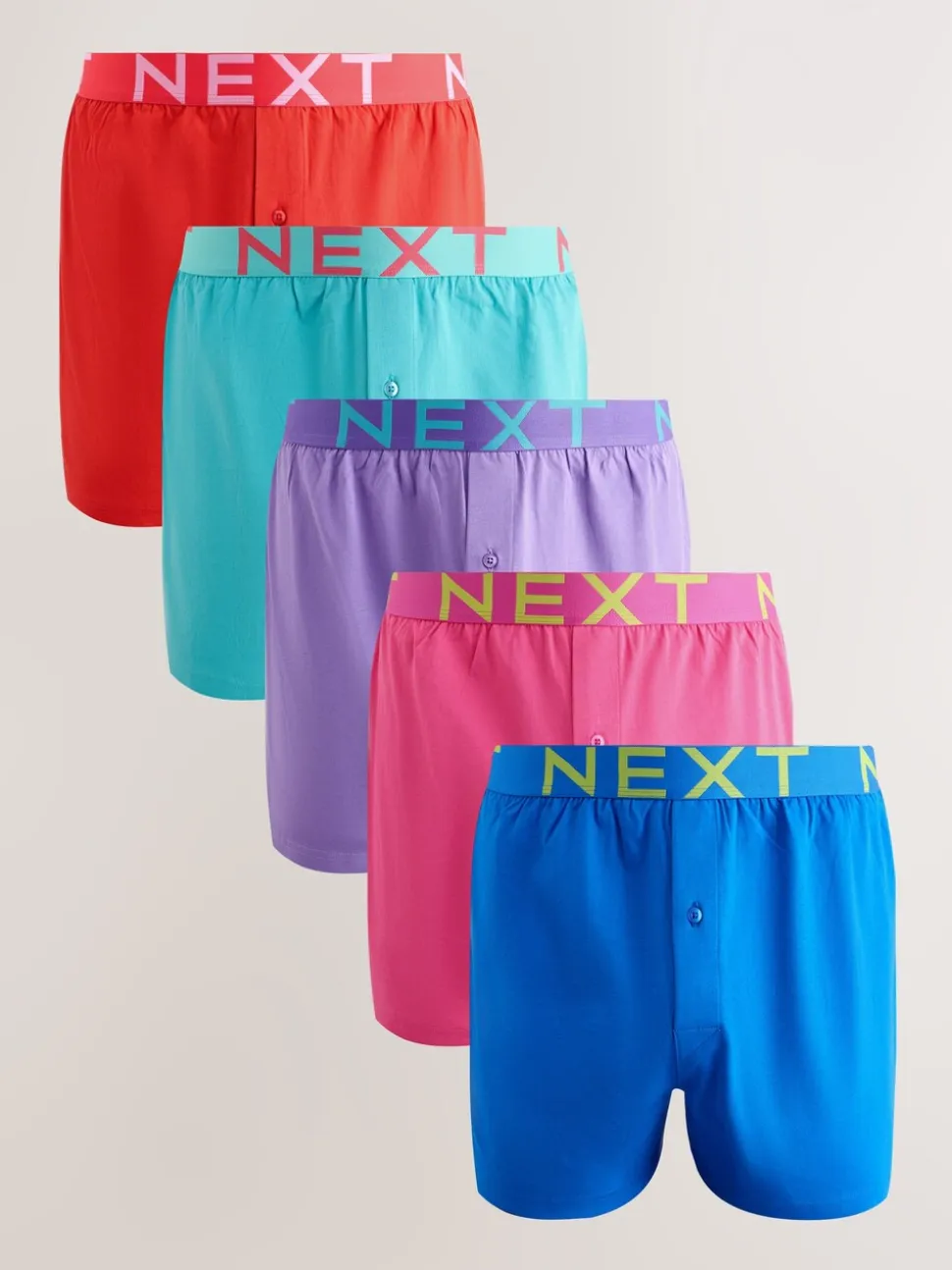 Roze/Rood/Groen - Losse Boxer 5 set