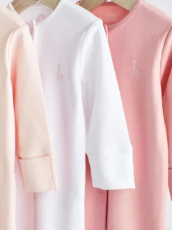 Roze/wit - Babypyjama's (0-2 jr)