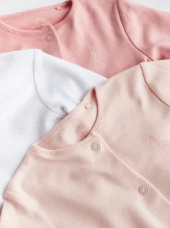 Roze/wit - Babypyjama's (0-2 jr)