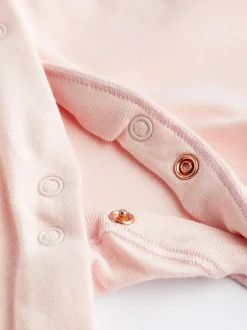 Roze/wit - Babypyjama's (0-2 jr)