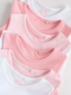 Roze/wit - Essentieel Vest Baby Bodysuits