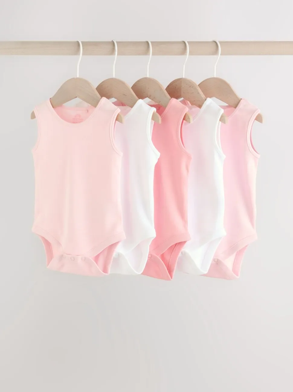 Roze/wit - Essentieel Vest Baby Bodysuits