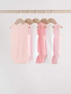 Roze/wit - Essentieel Vest Baby Bodysuits