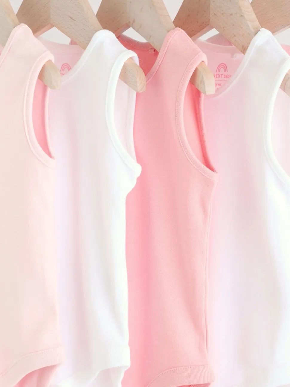 Roze/wit - Essentieel Vest Baby Bodysuits