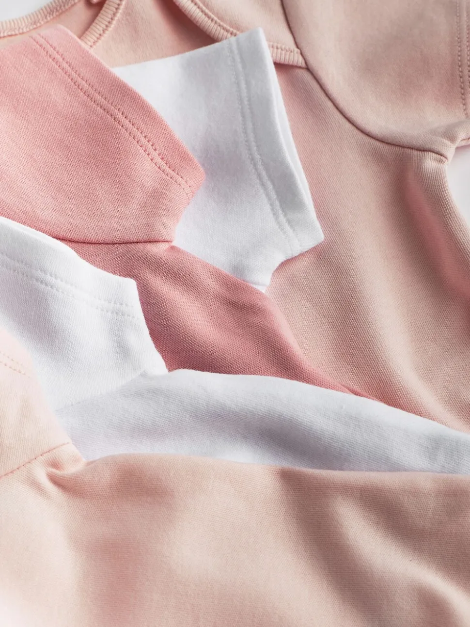 Roze/wit - Essentiële babyrompertjes met korte mouwen