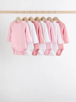 Roze/wit - Onmisbare rompertjes met lange mouwen