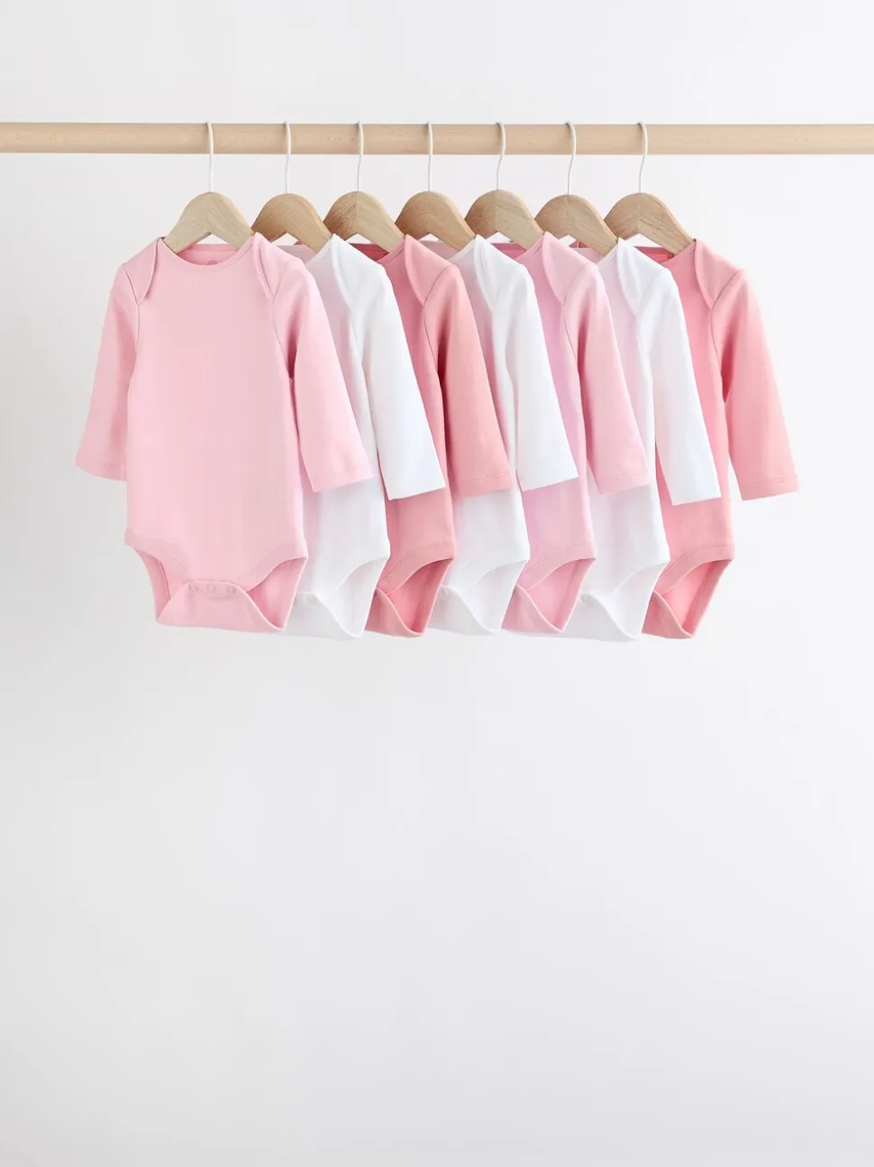 Roze/wit - Onmisbare rompertjes met lange mouwen