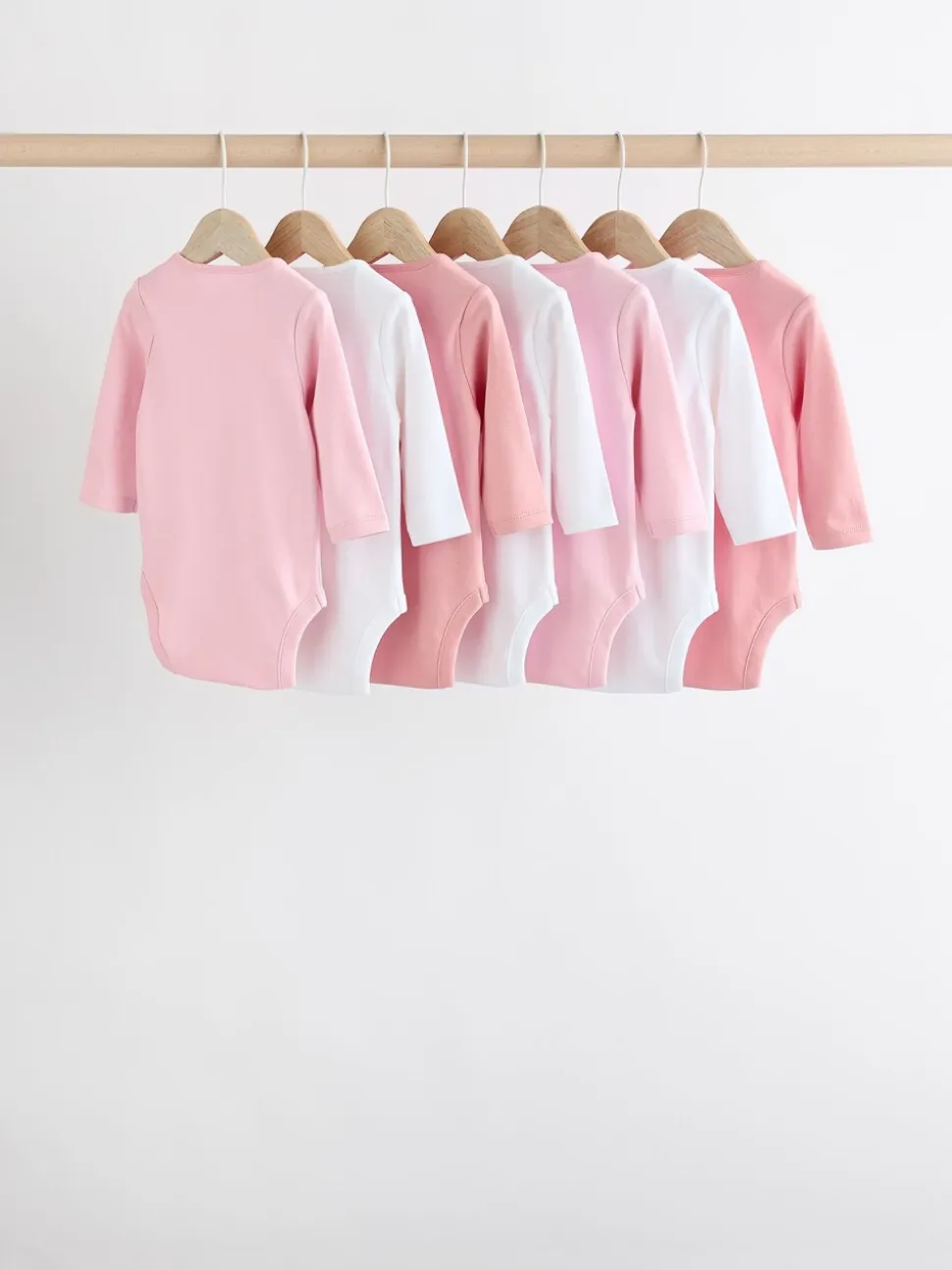 Roze/wit - Onmisbare rompertjes met lange mouwen