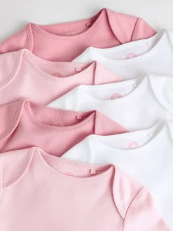 Roze/wit - Onmisbare rompertjes met lange mouwen