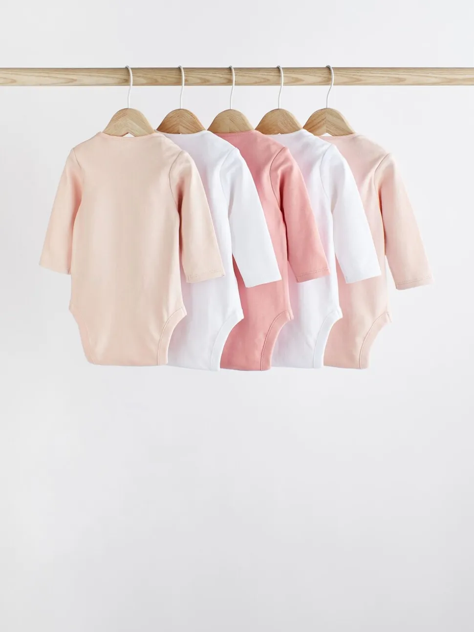 Roze/wit - Onmisbare rompertjes met lange mouwen