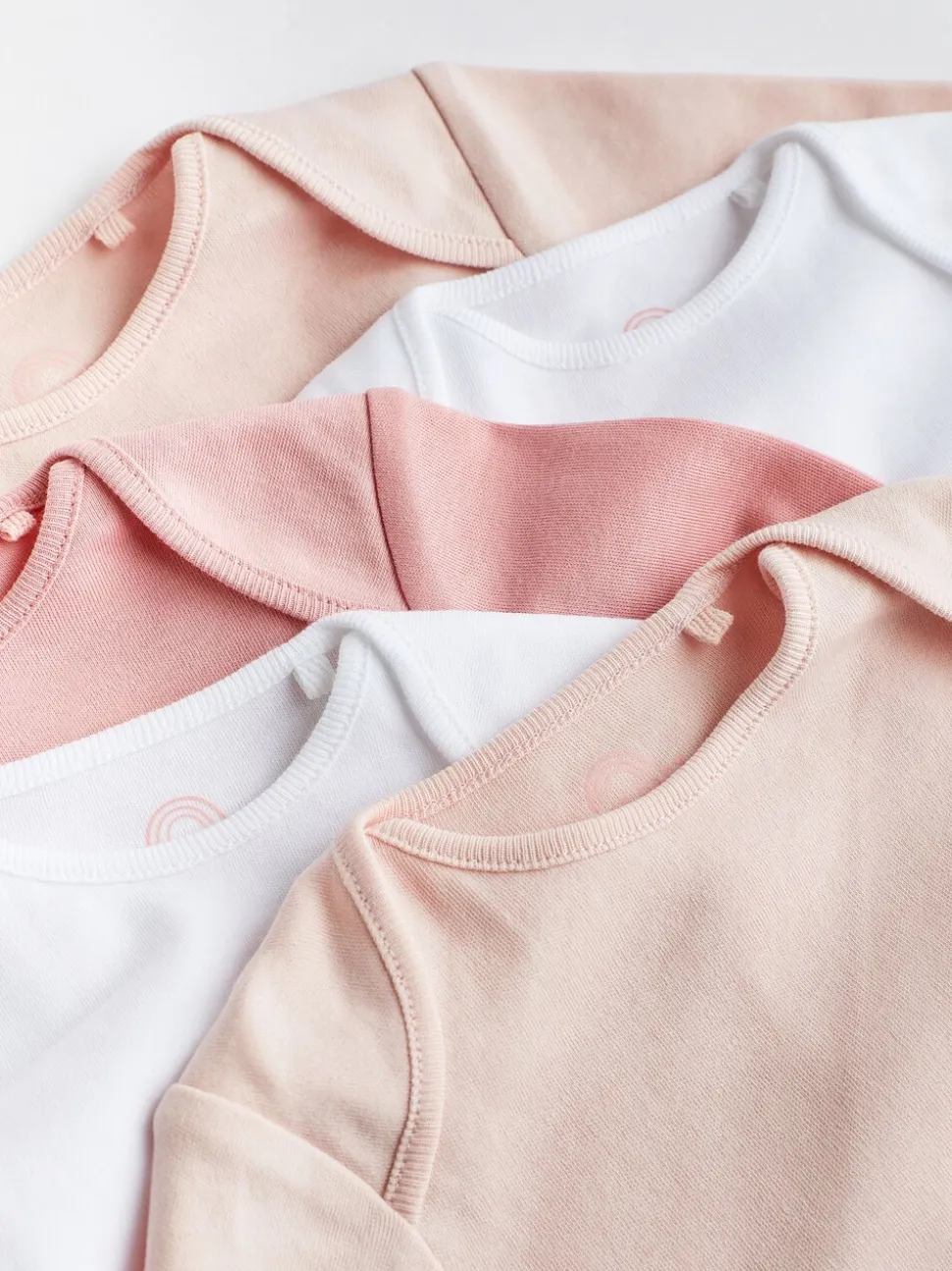 Roze/wit - Onmisbare rompertjes met lange mouwen