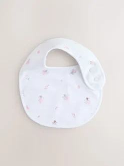 Roze/wit - Verpakking met 3 babyslabbetjes