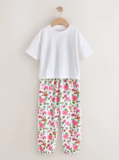 Roze/zwart - Floral Pyjamas 3 Pack (3-16yrs)