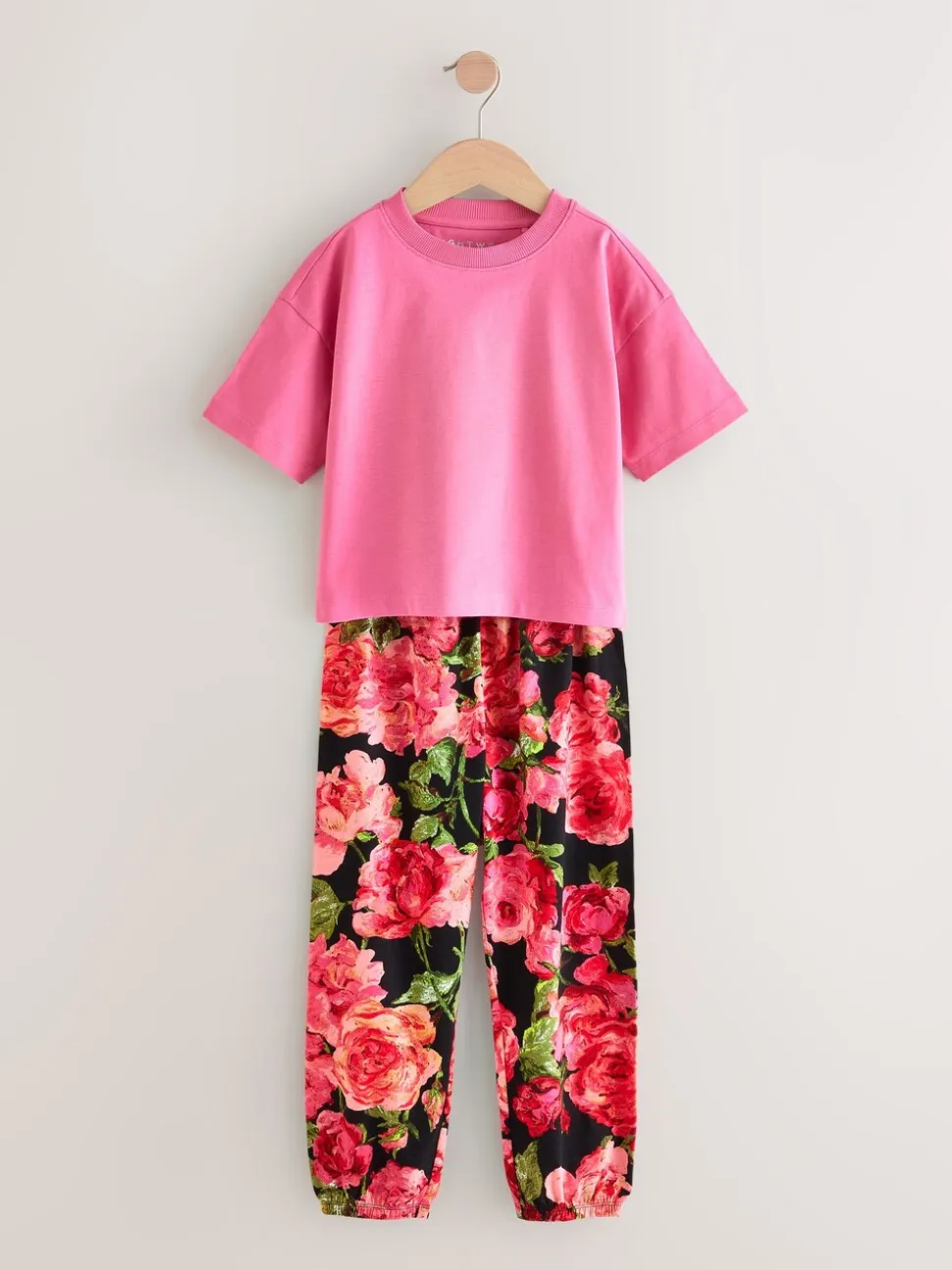 Roze/zwart - Floral Pyjamas 3 Pack (3-16yrs)