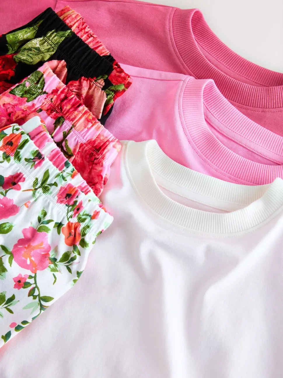 Roze/zwart - Floral Pyjamas 3 Pack (3-16yrs)