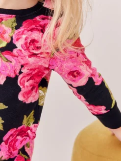 Roze/zwart - Verpakking van 3 knusse pyjama's (9 mnd-16 jr)